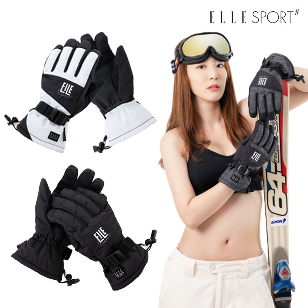 [엘르스포츠] 겨울 스키 보드 장갑 등산 캠핑 방한용품 주니어 성인용 E2301