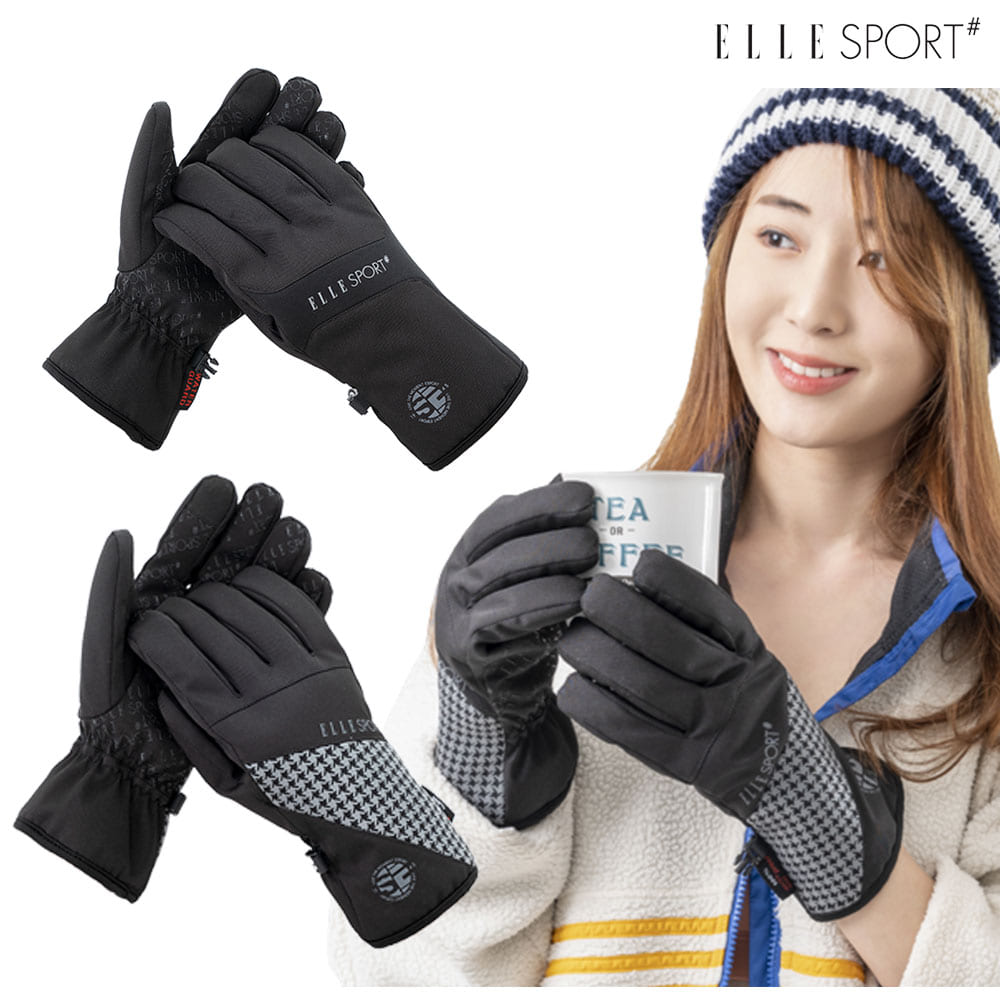 [엘르스포츠]스키 보드 등산 캠핑 겨울장갑 방한용품 미들러 성인용 E2307